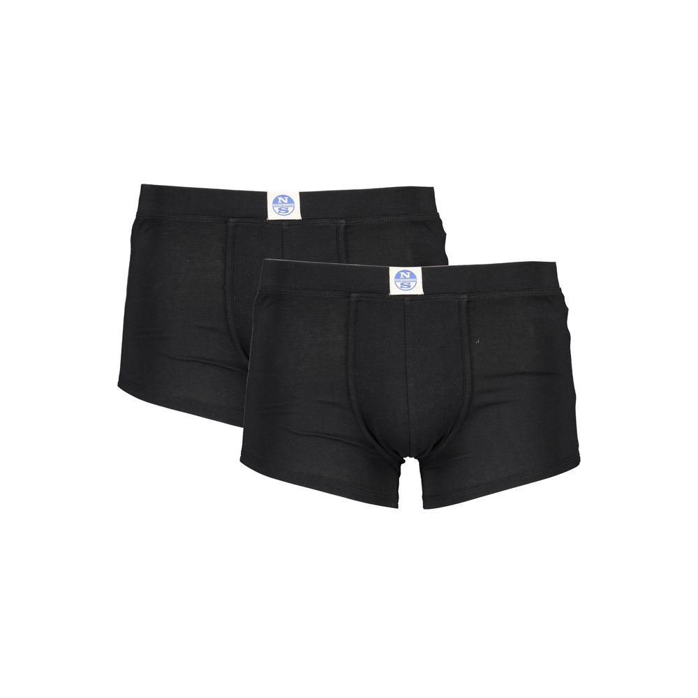 North Sails Schwarze Herren-Boxershorts aus Baumwolle