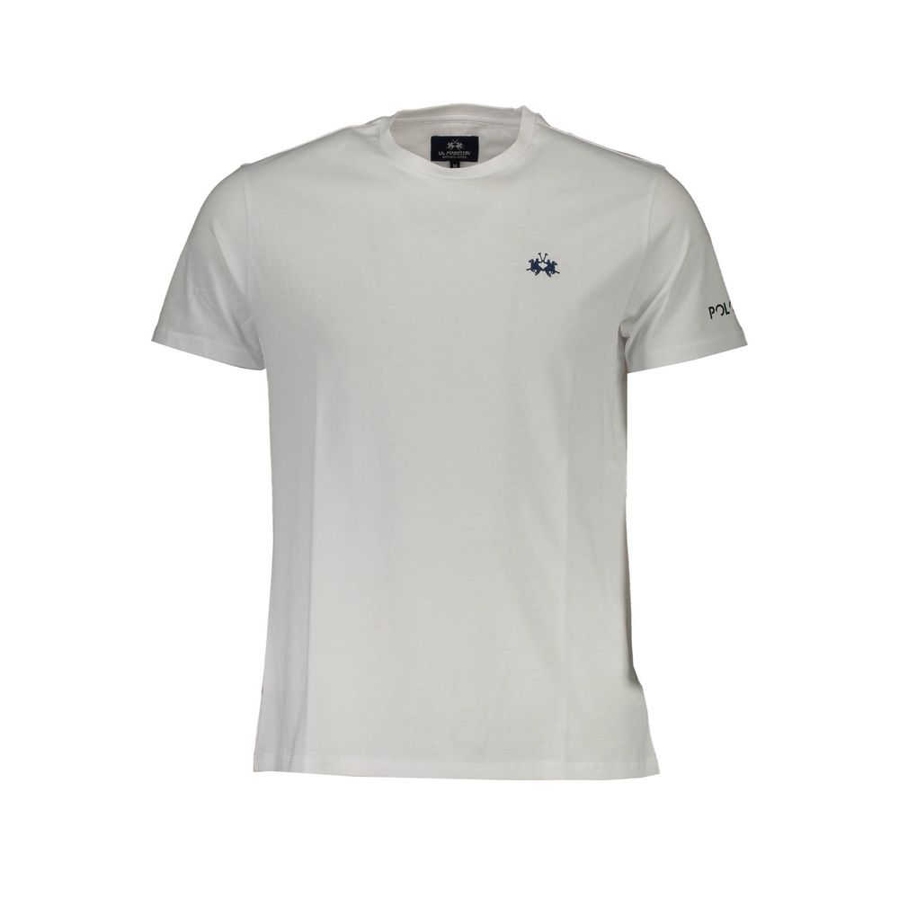 La Martina Weißes Herren-T-Shirt aus Baumwolle
