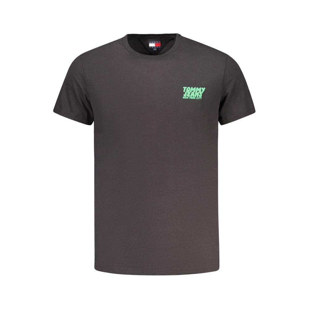 Tommy Hilfiger Schwarzes Baumwoll-T-Shirt für Herren