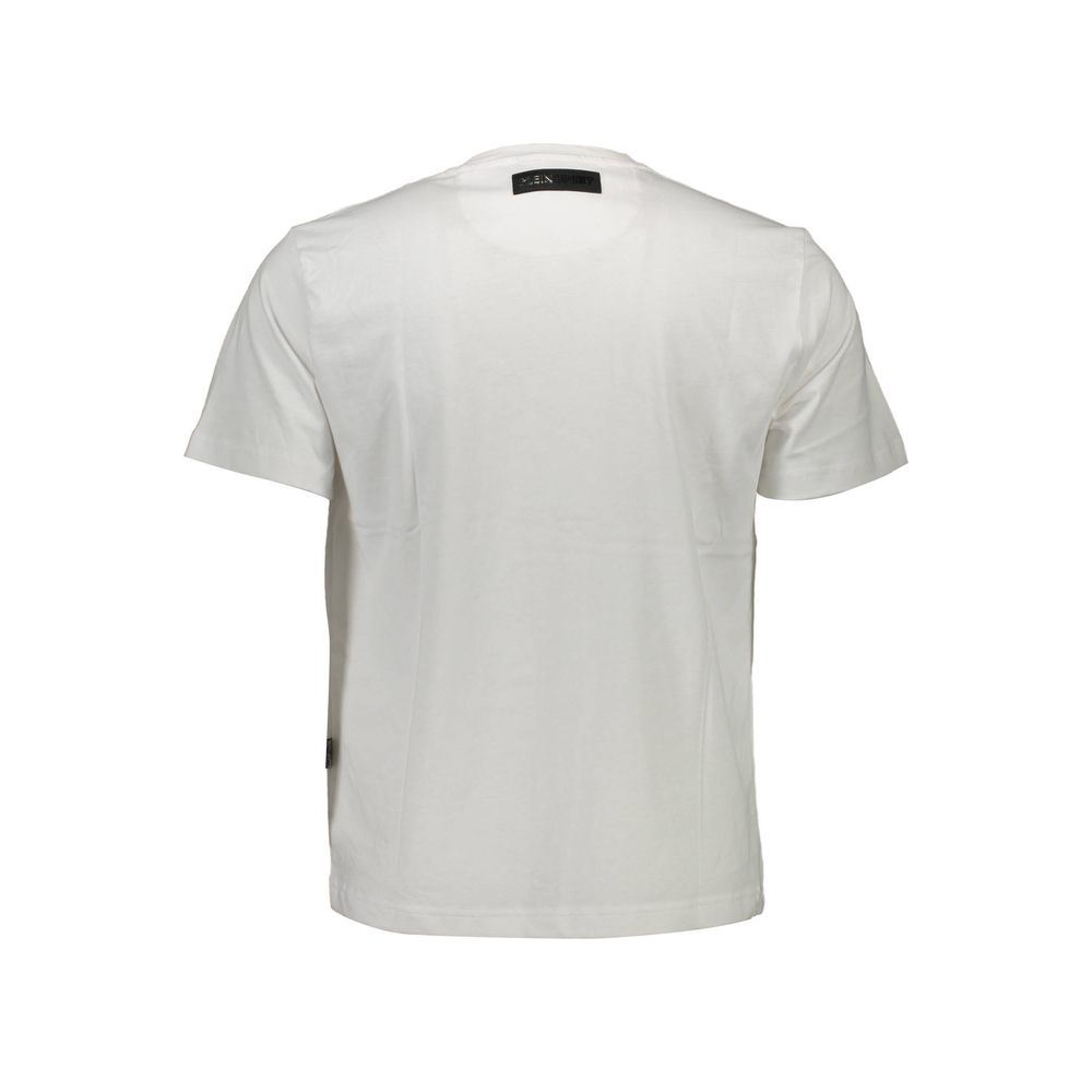 Plein Sport Weißes Herren-T-Shirt aus Baumwolle