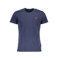 La Martina Blu Baumwoll-T-Shirt für Herren