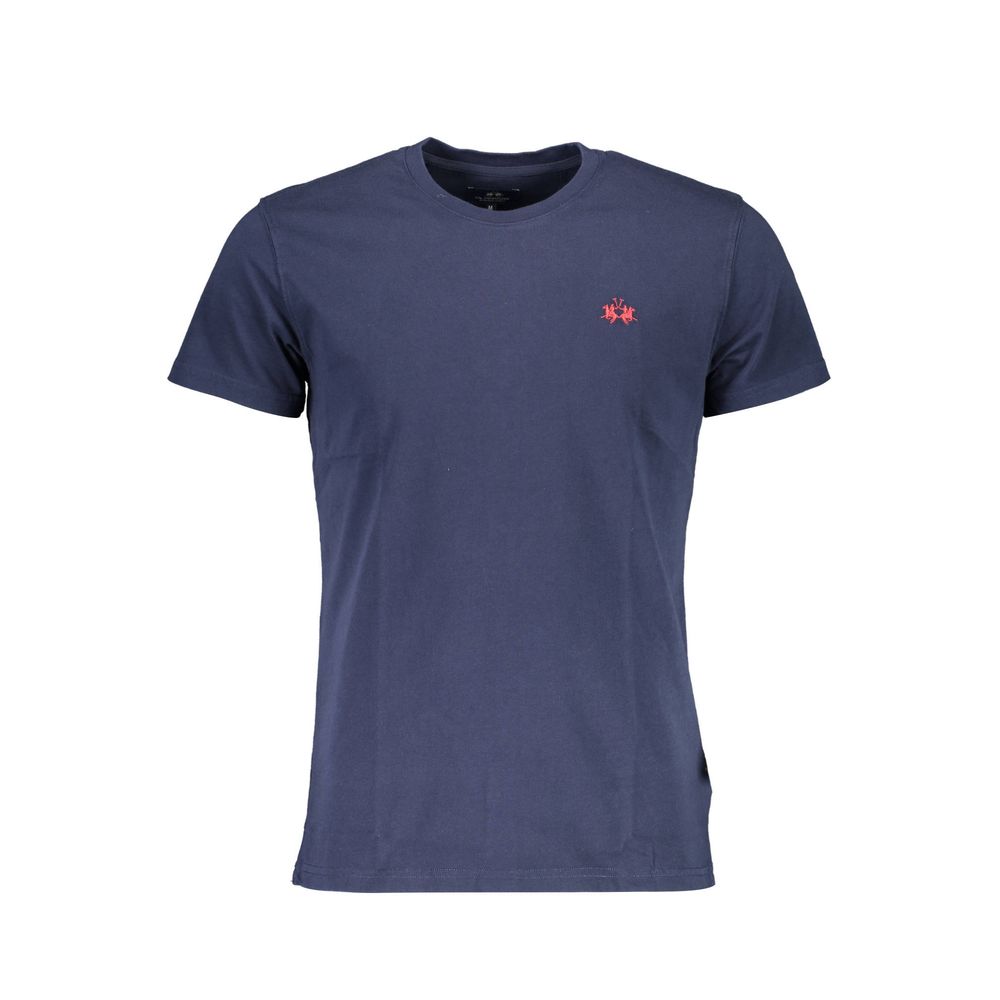 La Martina Blu Baumwoll-T-Shirt für Herren