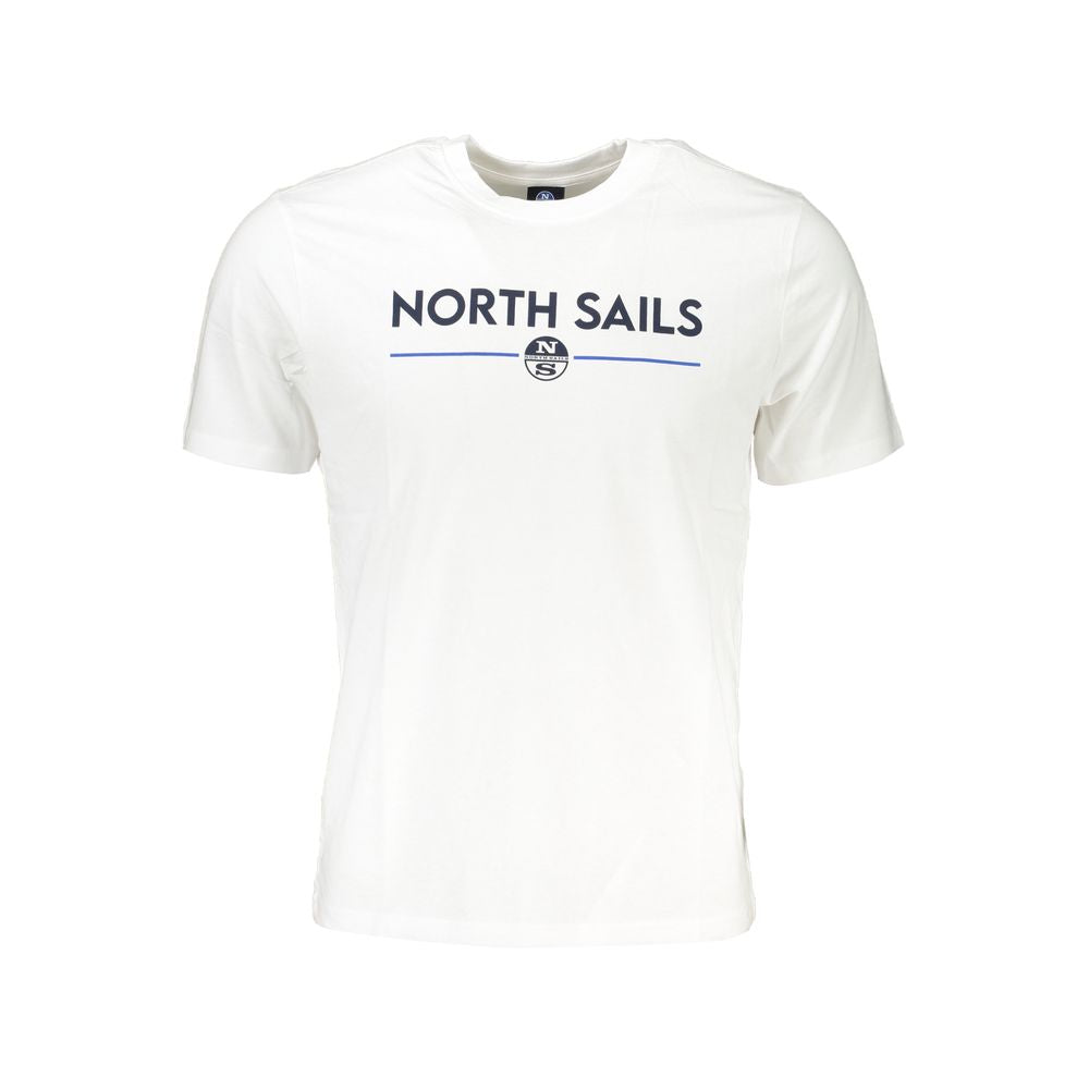 North Sails Bianco Baumwoll-T-Shirt für Herren