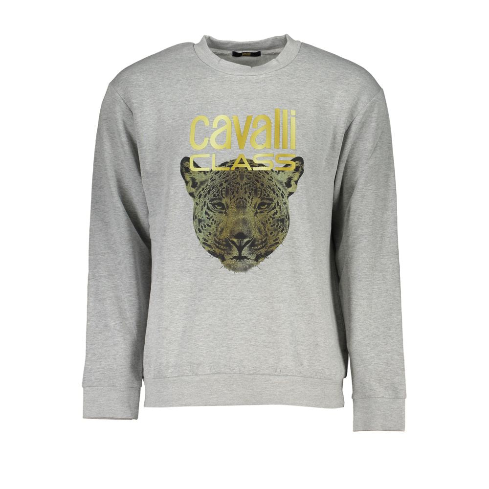 Cavalli Class Men's Gray Cotton Sweater
