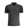 La Martina Schwarzes Herren-Poloshirt aus Baumwolle