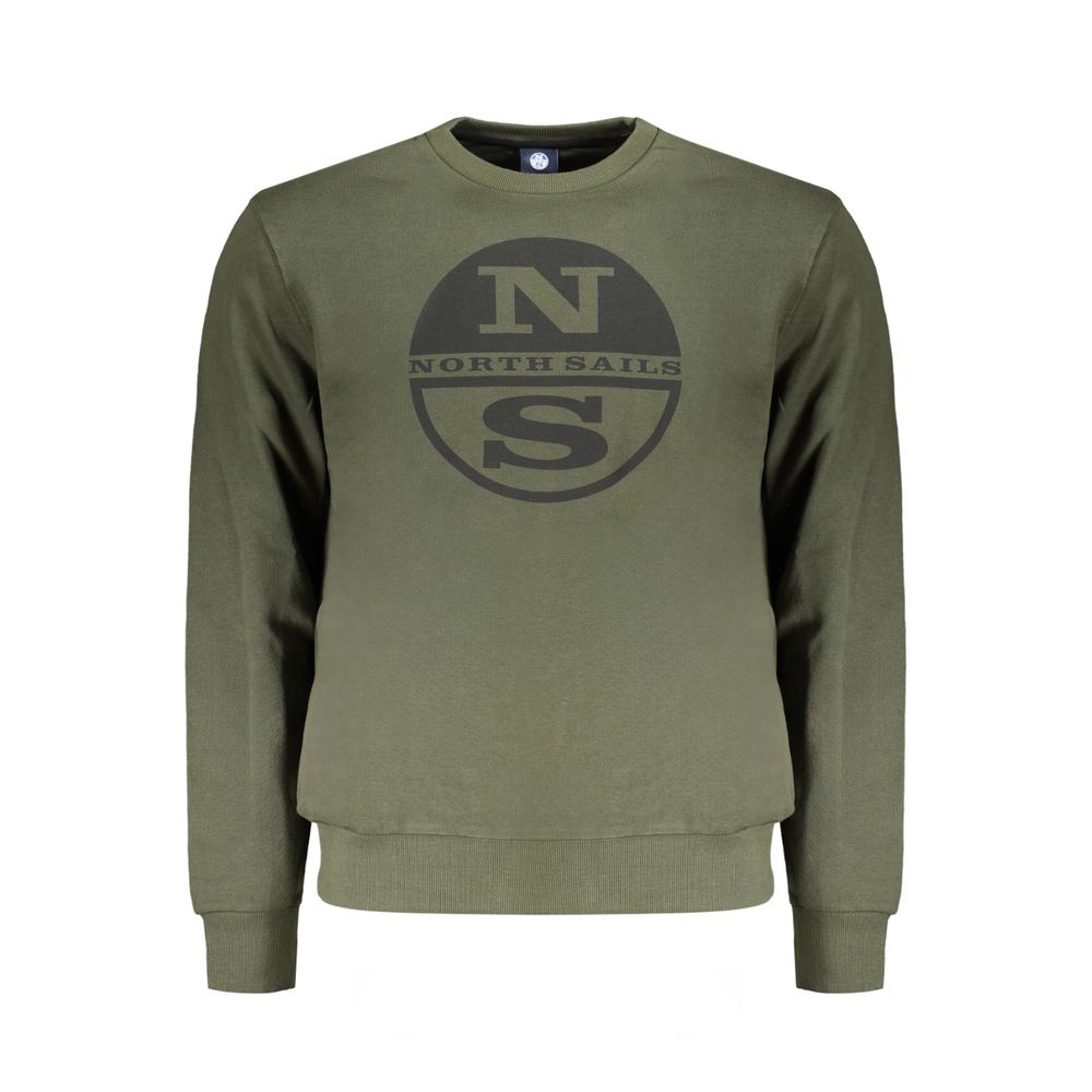 North Sails Grüner Baumwollpullover für Männer