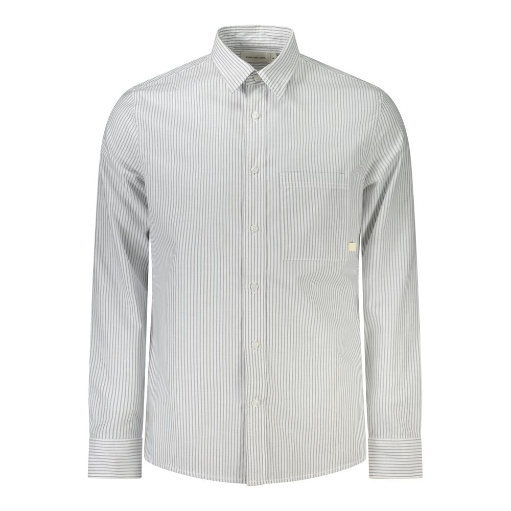 Calvin Klein Men's White Cotton Shirt