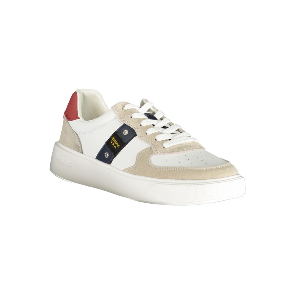Blue White Polyester Sneaker