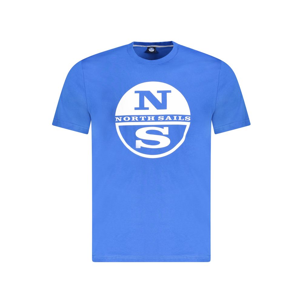 North Sails Blaues Baumwoll-T-Shirt für Herren