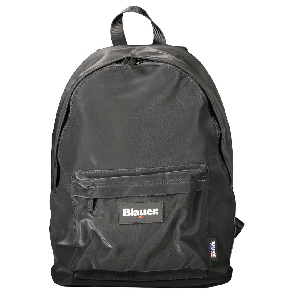Blue Black Polyester Backpack