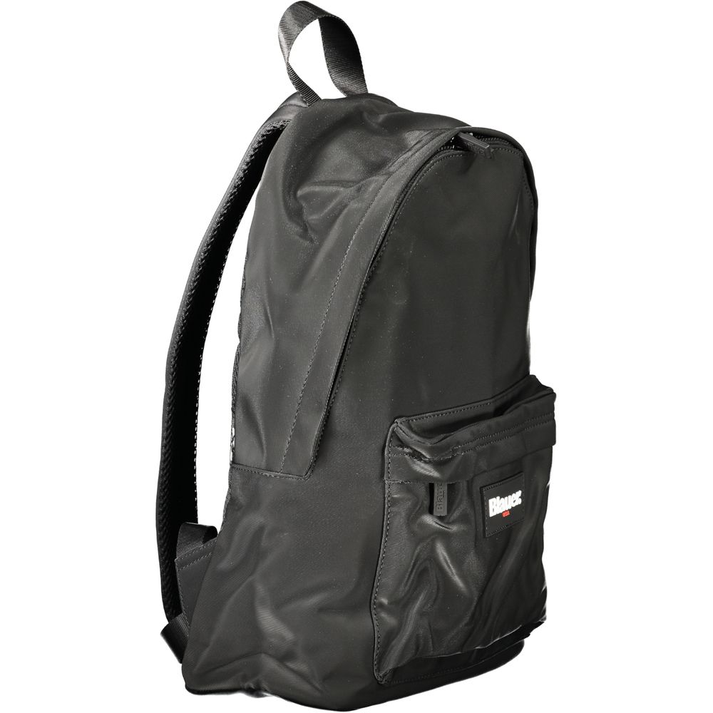 Blue Black Polyester Backpack