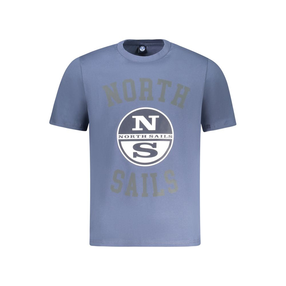 North Sails Blu Baumwoll-T-Shirt für Herren