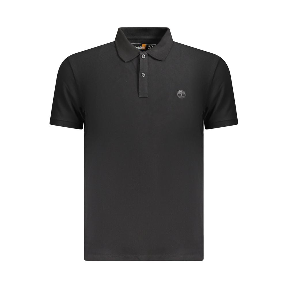 Timberland Schwarzes Herren-Poloshirt aus Baumwolle