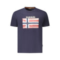 Napapijri Blaues Bio-Baumwoll-T-Shirt für Herren