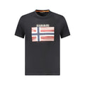 Napapijri Schwarzes Baumwoll-T-Shirt für Herren