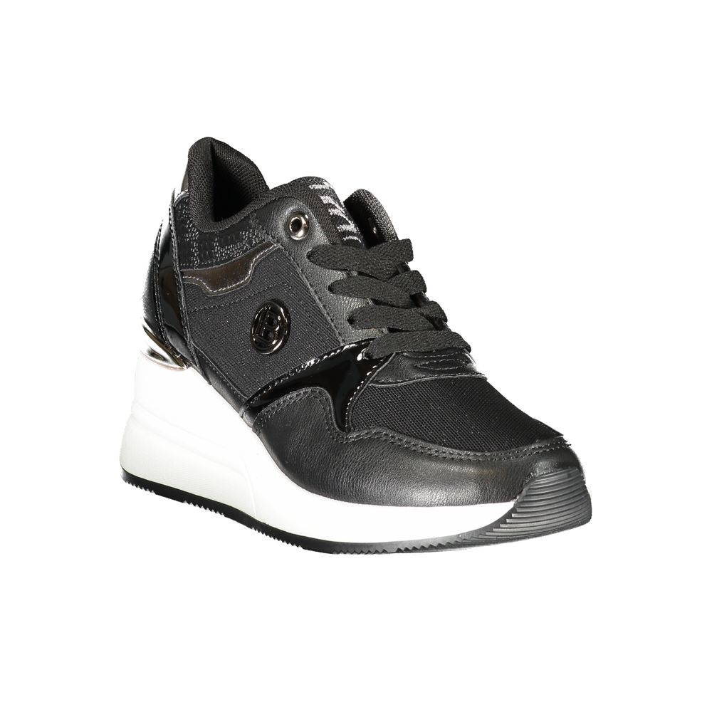 Laura Biagiotti Schwarzer Polyester-Sneaker