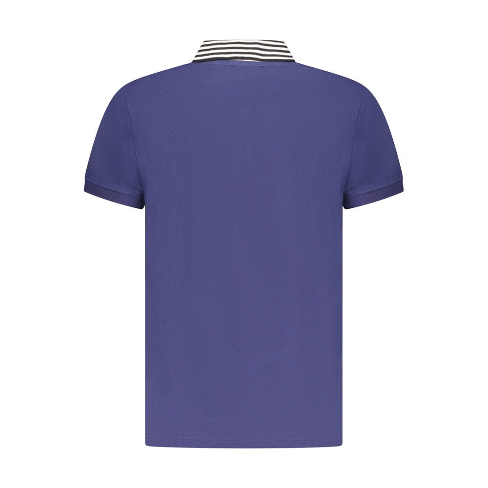Cavalli Class Blu Cotton Herren Poloshirt