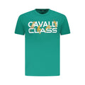 Cavalli Class Verde Baumwoll-T-Shirt für Herren