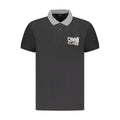 Cavalli Class Schwarzes Herren-Poloshirt aus Baumwolle