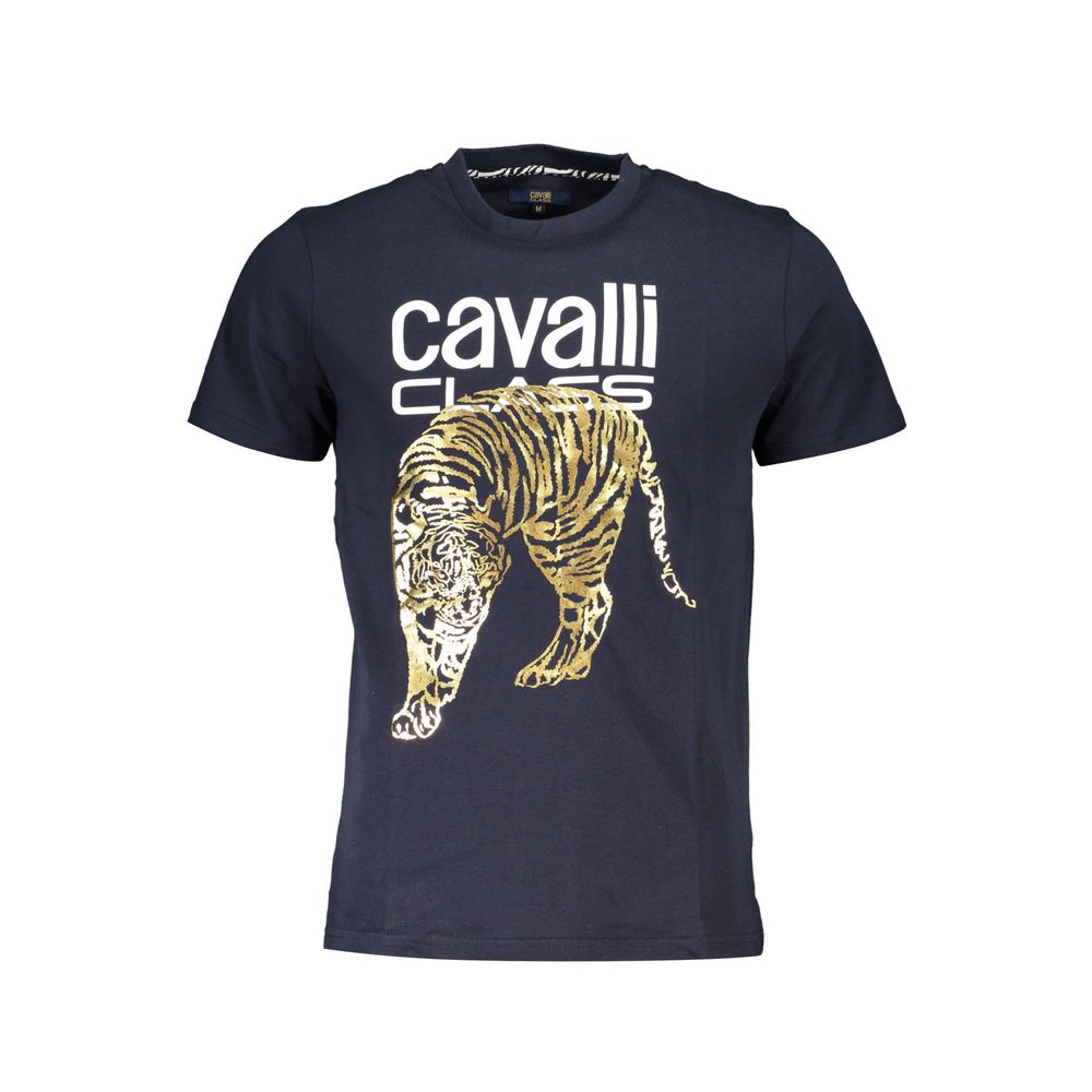 Cavalli Class Cotton T-Shirt in Blue