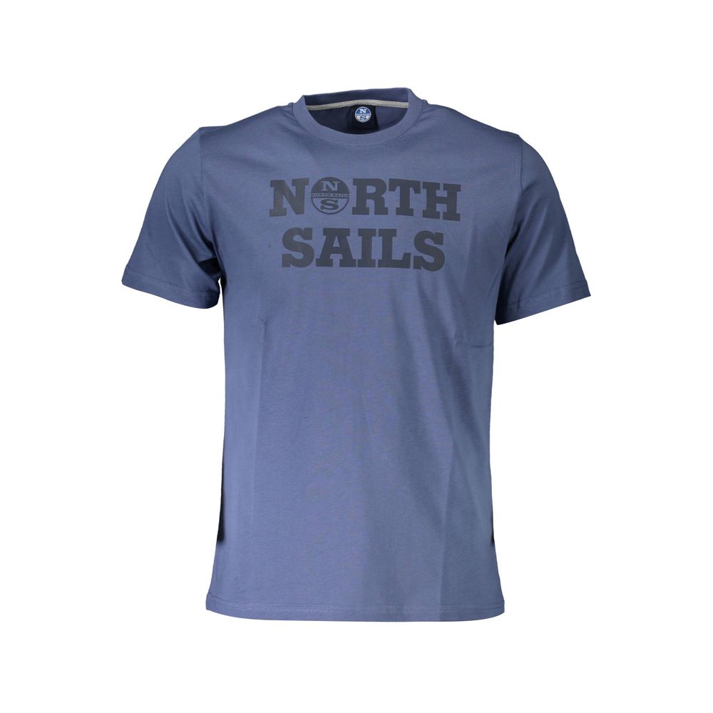 North Sails Blu Baumwoll-T-Shirt für Herren