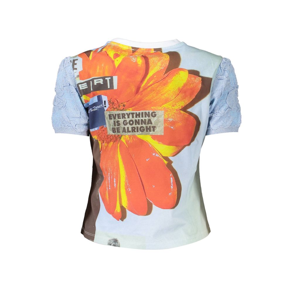 Desigual Azzurro Baumwoll-T-Shirt für Damen