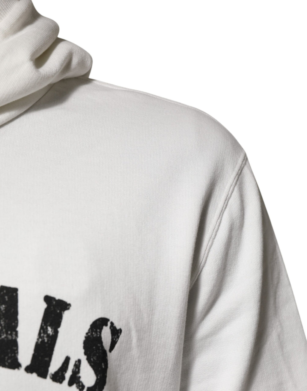 Dolce & Gabbana White Cotton Hoodie DG ROYAL Print