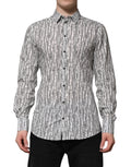 Dolce & Gabbana White Floral Print Casual Long Sleeve Shirt