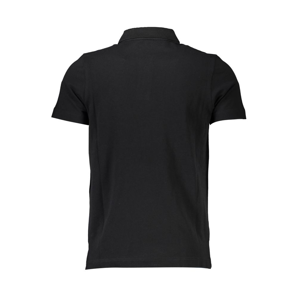 Cavalli Class Nero Baumwoll-Herrenpoloshirt