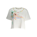 Desigual Weißes Baumwoll-T-Shirt für Damen