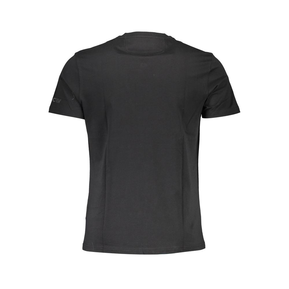 La Martina Schwarzes Baumwoll-T-Shirt für Herren