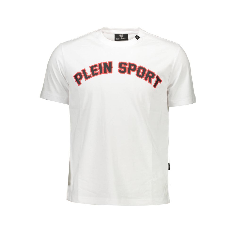 Plein Sport Weißes Herren-T-Shirt aus Baumwolle