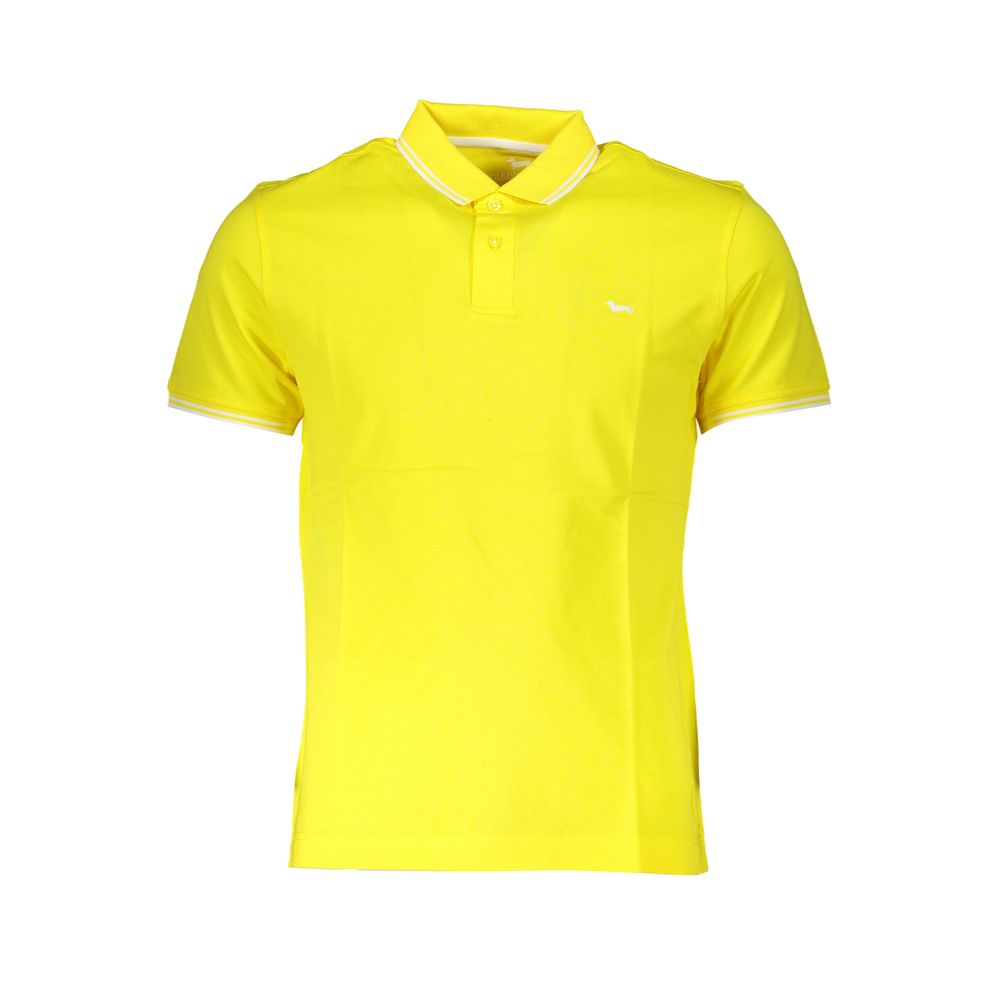 Harmont & Blaine Elegant Yellow Cotton Polo with Contrasting Details