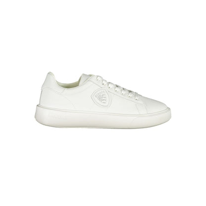 Blauer Weißes Leder Herren Sneaker