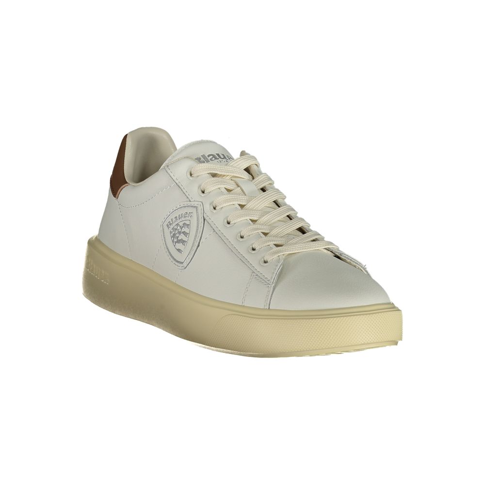Blue White Polyester Sneaker