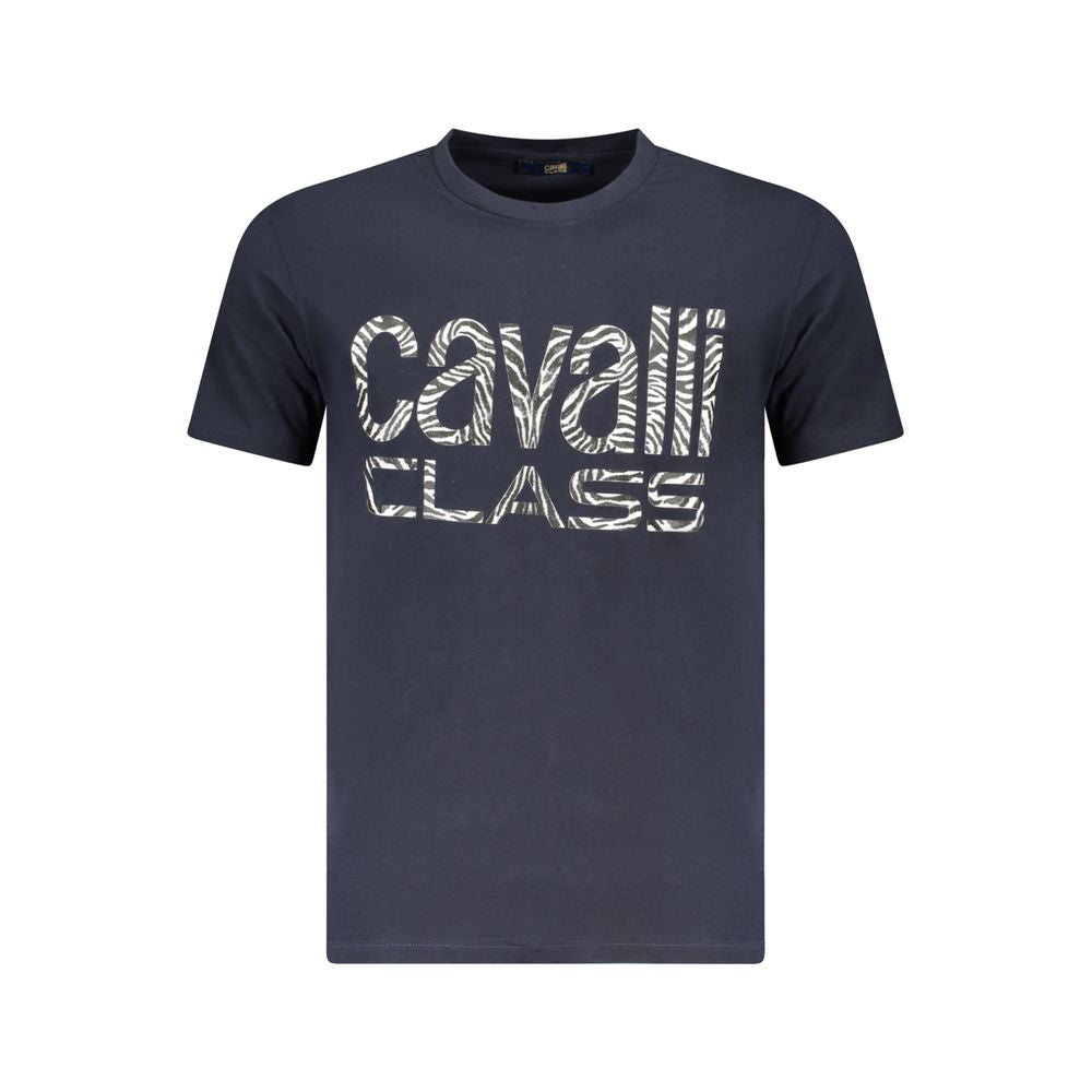 Cavalli Class Blu Baumwoll-T-Shirt für Herren