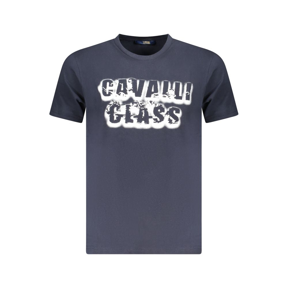 Cavalli Class Blu Baumwoll-T-Shirt für Herren