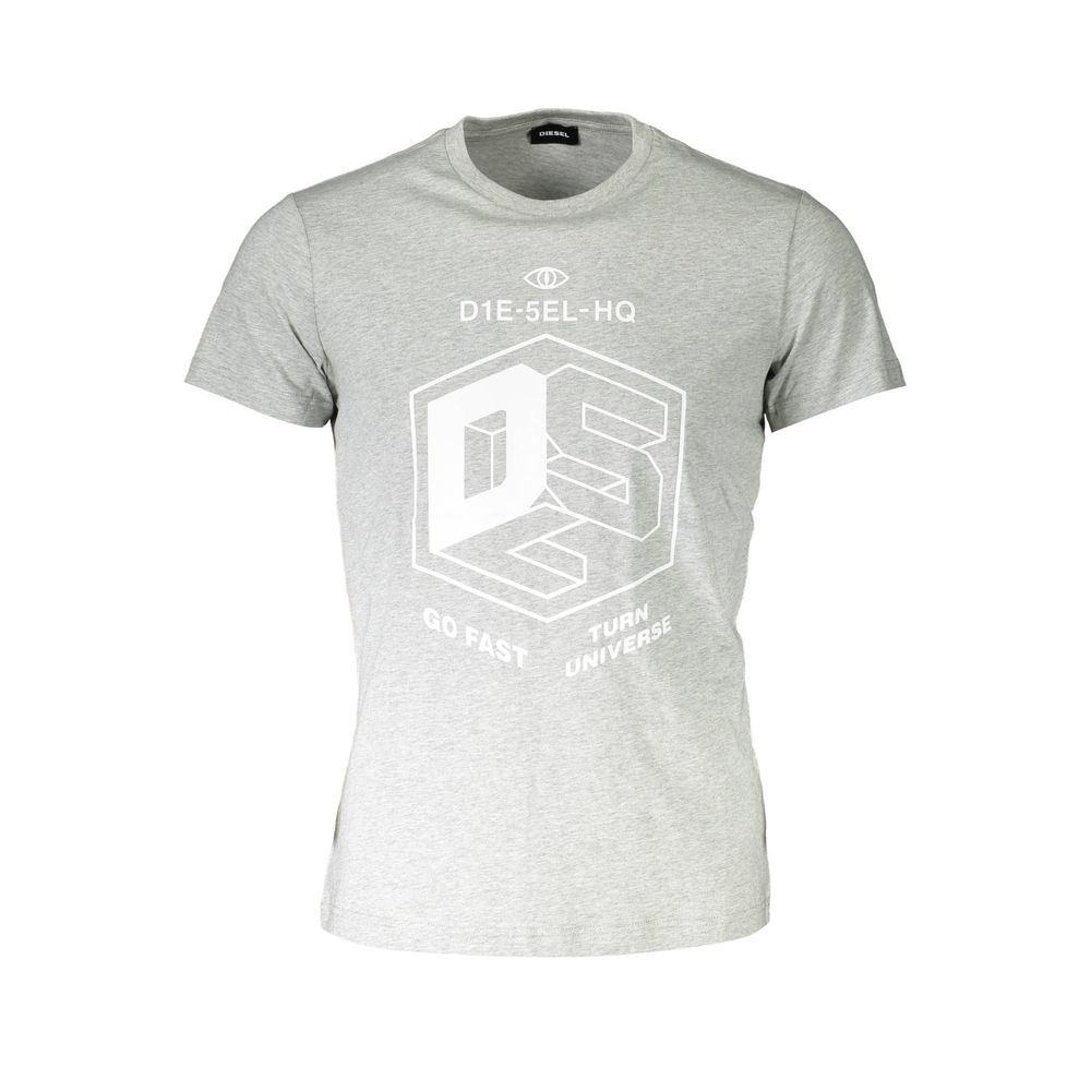 Diesel Grigio Baumwoll-T-Shirt für Herren