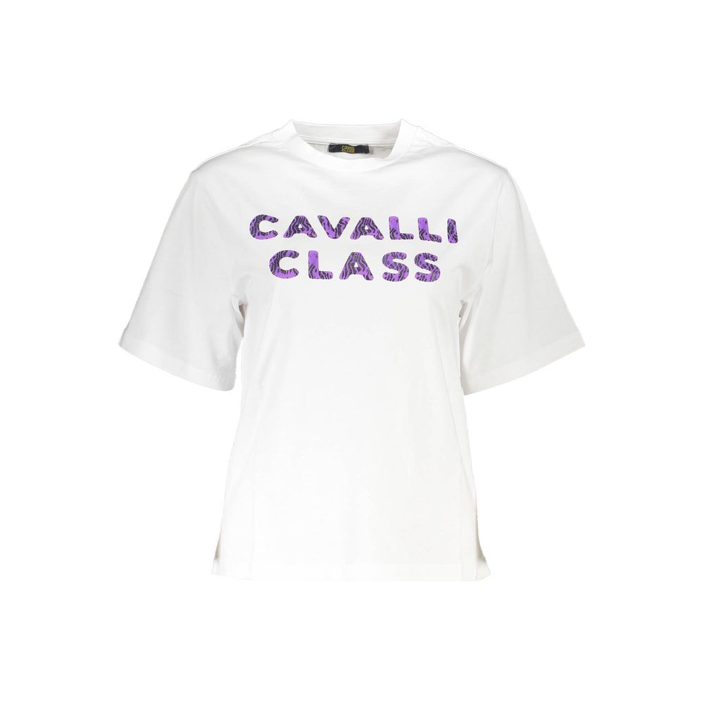 Cavalli Class Baumwoll-T-Shirt in Weiß