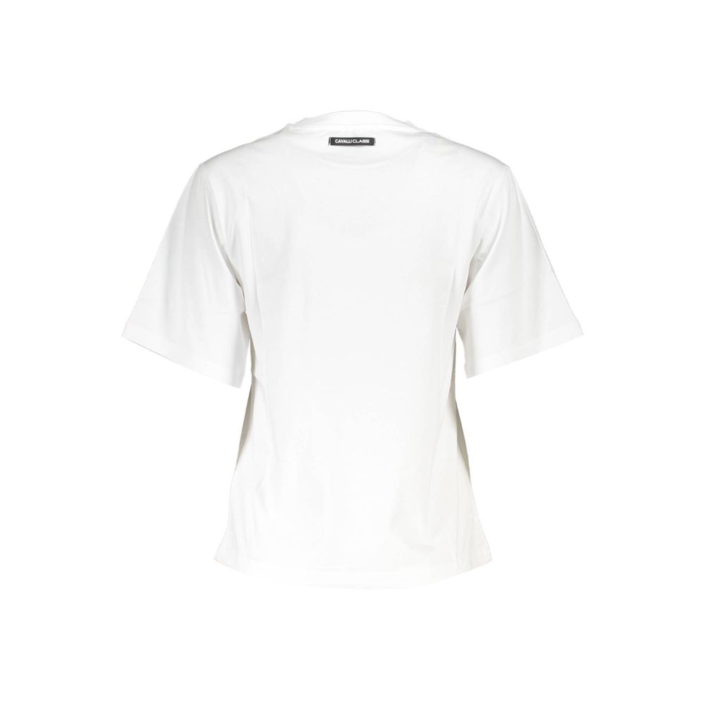 Cavalli Class Baumwoll-T-Shirt in Weiß