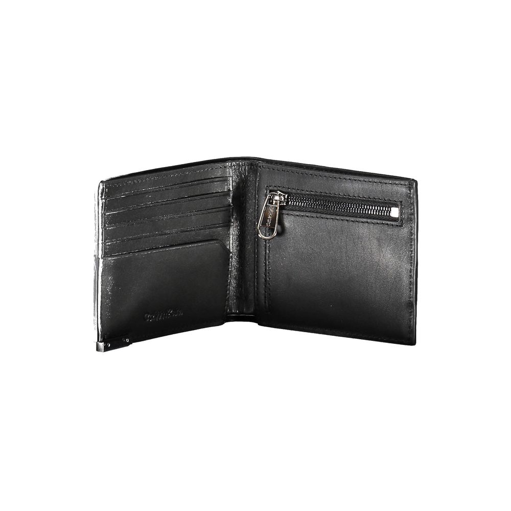 Calvin Klein Schwarzes Leder Portemonnaie