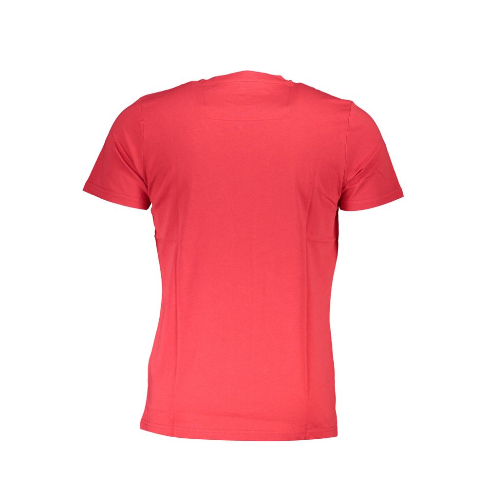 Cavalli Class Rotes Baumwoll-T-Shirt für Herren