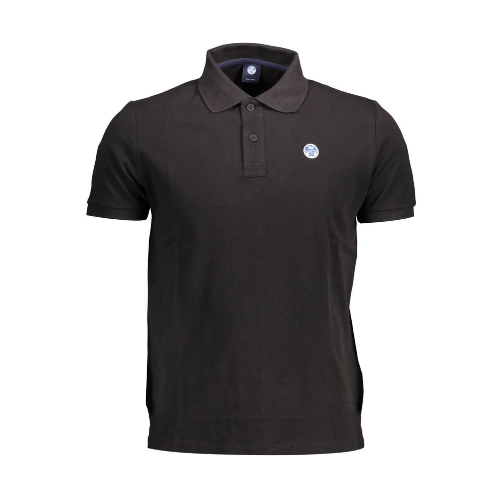 North Sails Schwarzes Herren-Poloshirt aus Baumwolle