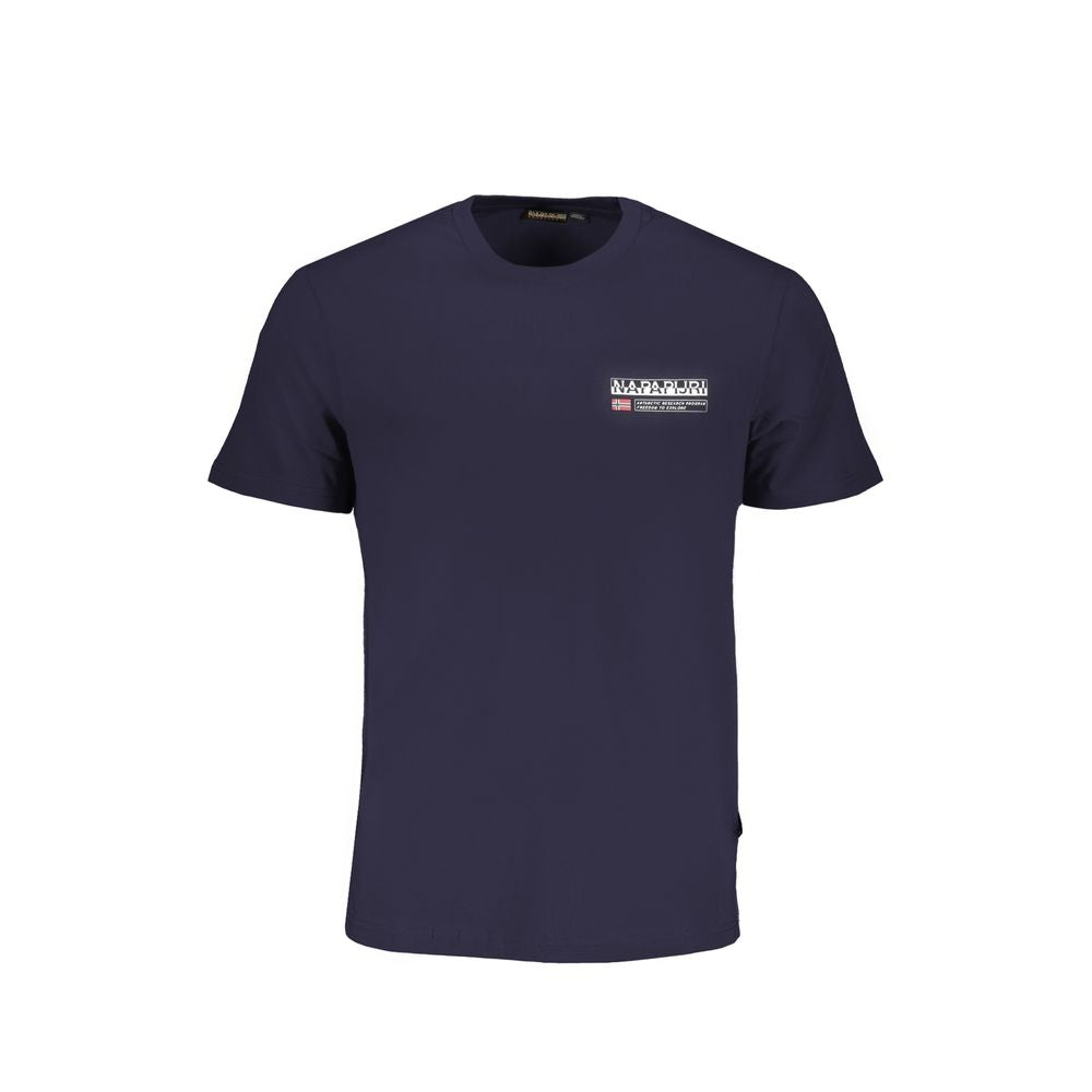Napapijri Blaues Bio-Baumwoll-T-Shirt für Herren