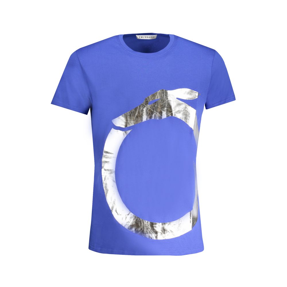 Trussardi Blu Baumwoll-T-Shirt für Herren