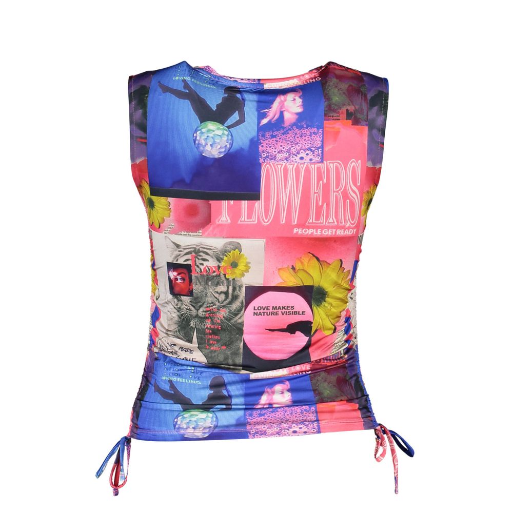 Desigual Blue Elastane Women's Top