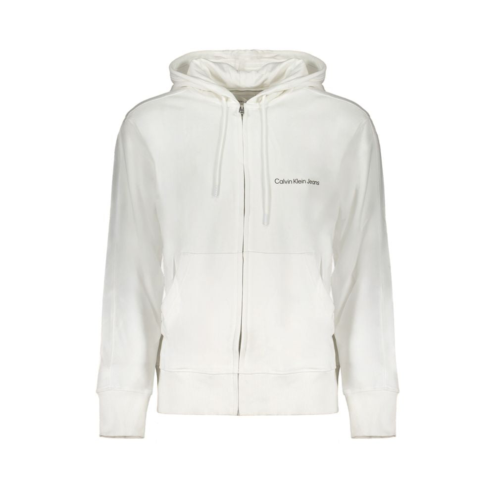 Calvin Klein Men's White Cotton Hoodie