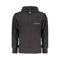 Calvin Klein Schwarzer Baumwollpullover für Männer mit Kapuze und zentralen Taschen
