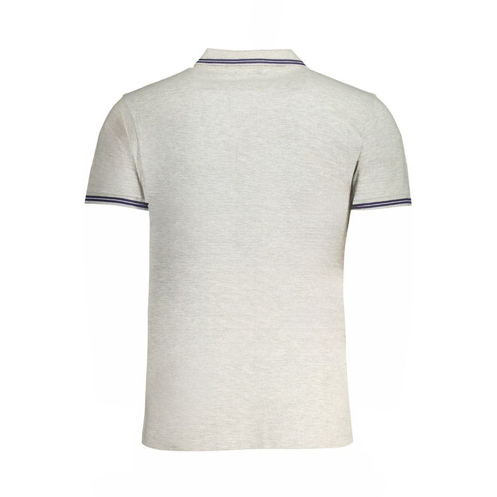 Cavalli Class Grigio Baumwoll-Poloshirt für Herren
