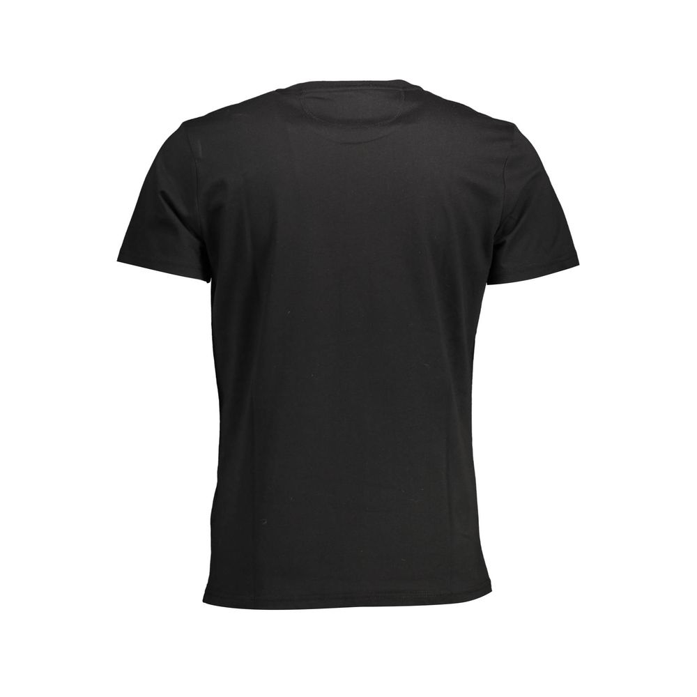 La Martina Schwarzes Baumwoll-T-Shirt für Herren